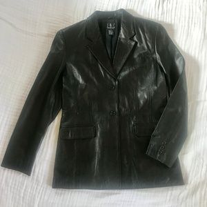 NWOT INC Women's Genuine Leather Blazer